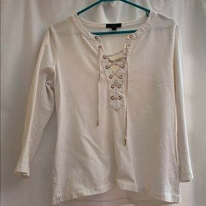 J Crew Cream Long Sleeve